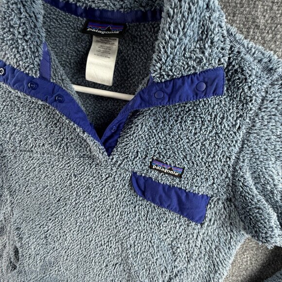 Patagonia Fleece Jacket Women Blue 1/4 Snap Small Soft Pullover Polyester Adult - Picture 2 of 16